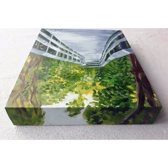 “Winding Road“ Original oil painting on Cradled Wood Panel  8"w x 10"h x 1.5"d - Picture 7 of 7